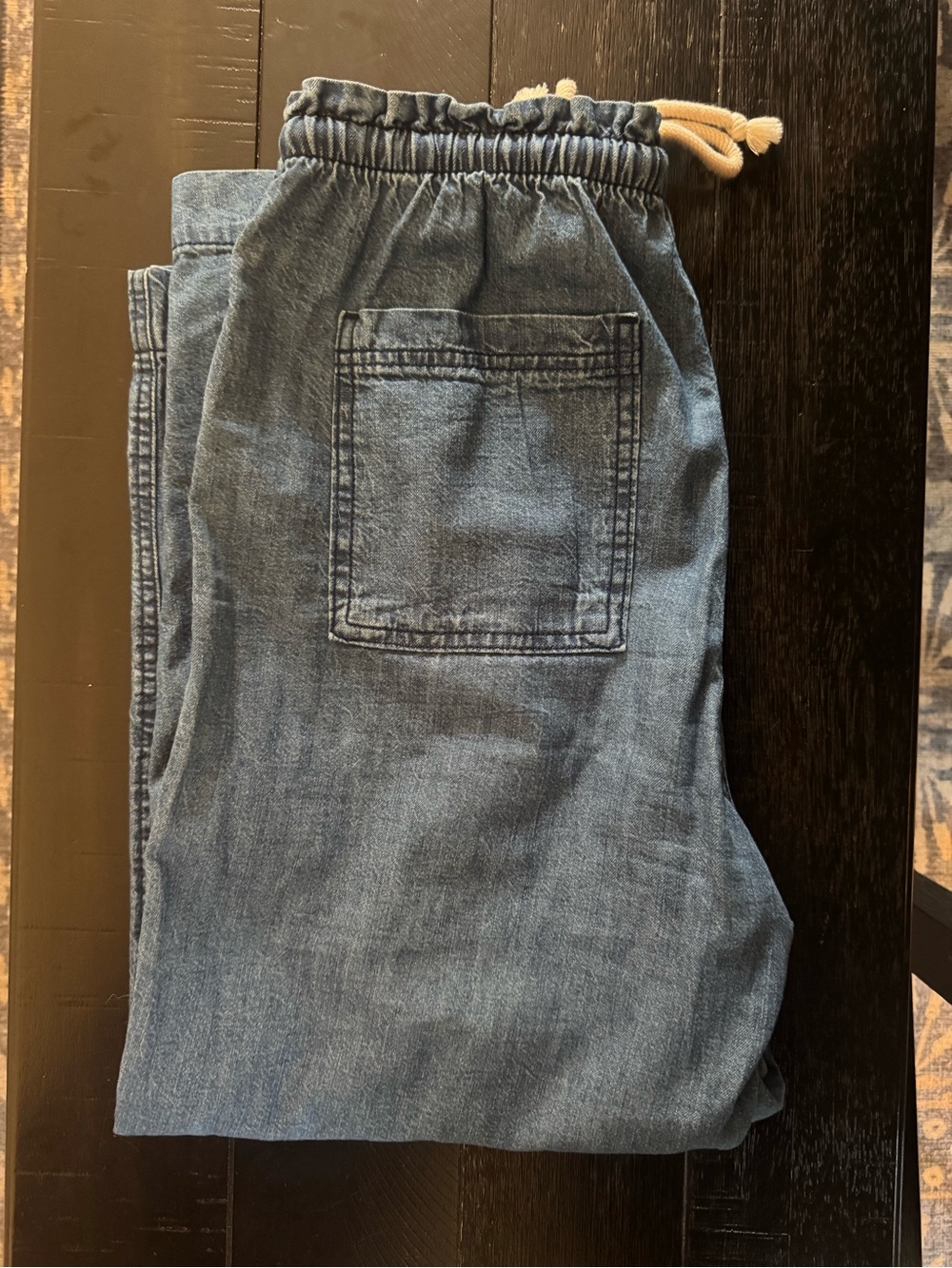 High-Waisted Utility Ankle Pants - Medium Wash - Picture 6 of 8